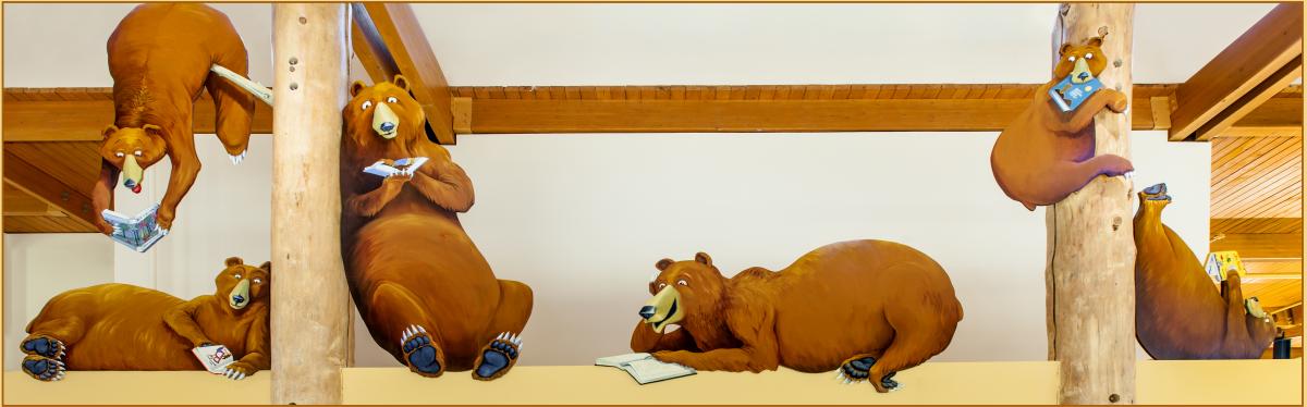 Reading Bears by Bruce Nelson. Photo by Joan Blanchard.