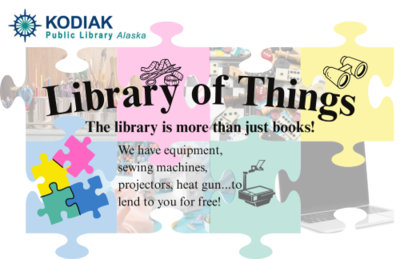 Library of Things - We have equipment sewing machines, projectors, heat gun...to lend to you for free!