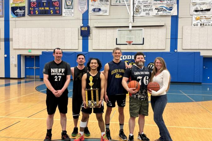 Open Division Champions (Water of Life) from left to right: Jeff Ryser, Adam Kilborn, Mark Bautista, Elijah Hiner, Julian Hiner, Annie Hiner (players not in photo Luke Brockman and Ashley Hiner)